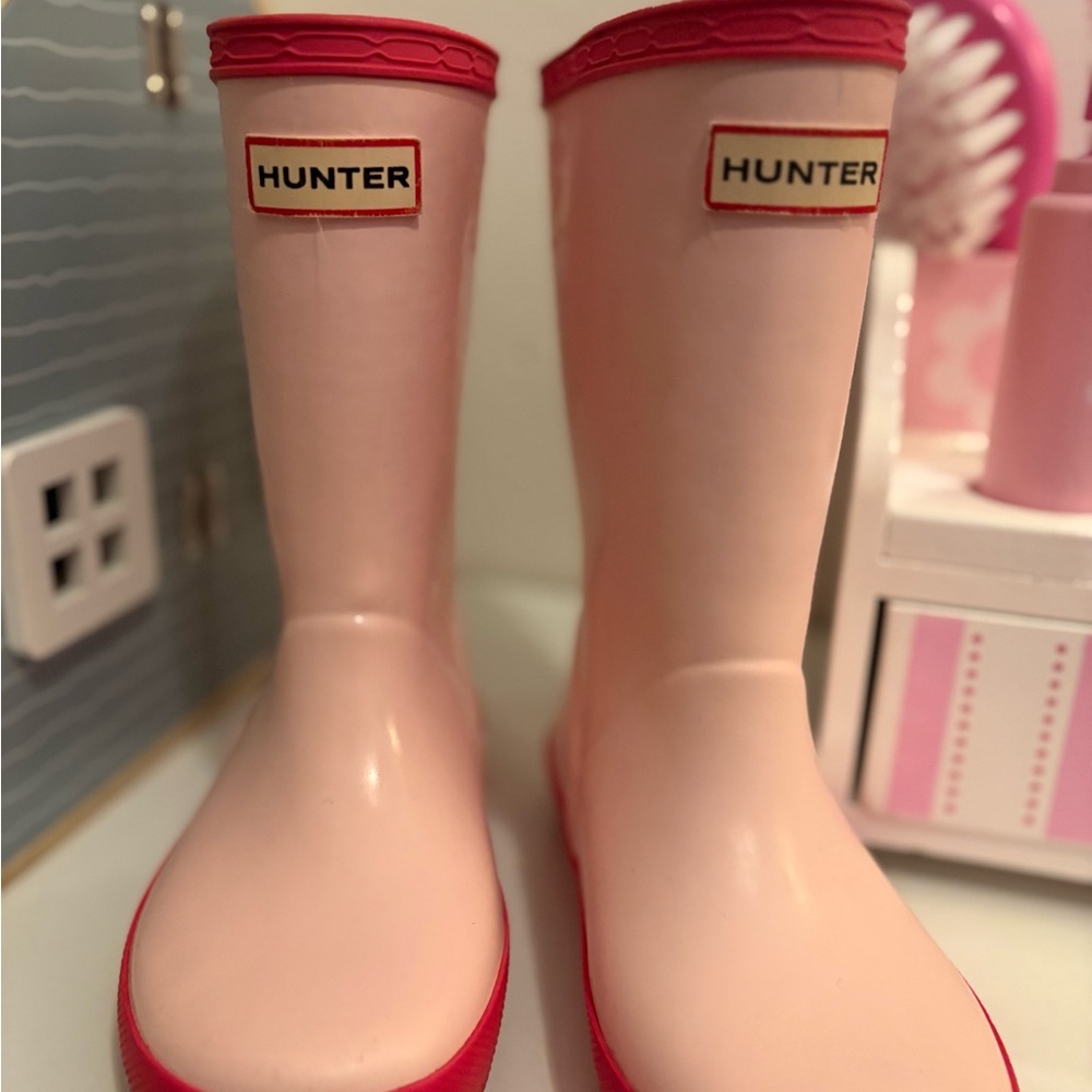 Hunter Kids Pink Rain Boots